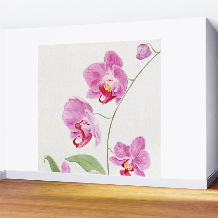 Orchid Wall Mural Gallery Image 2
