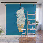 Pug Ice Cream Wall Mural Gallery Image 1
