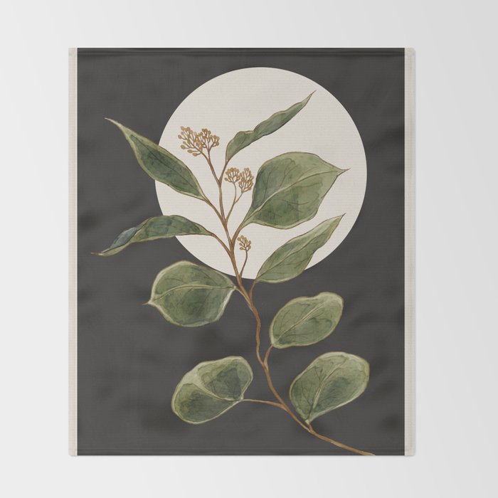 Beautiful Plant Leaves 1 Throw Blanket Gallery Image 2