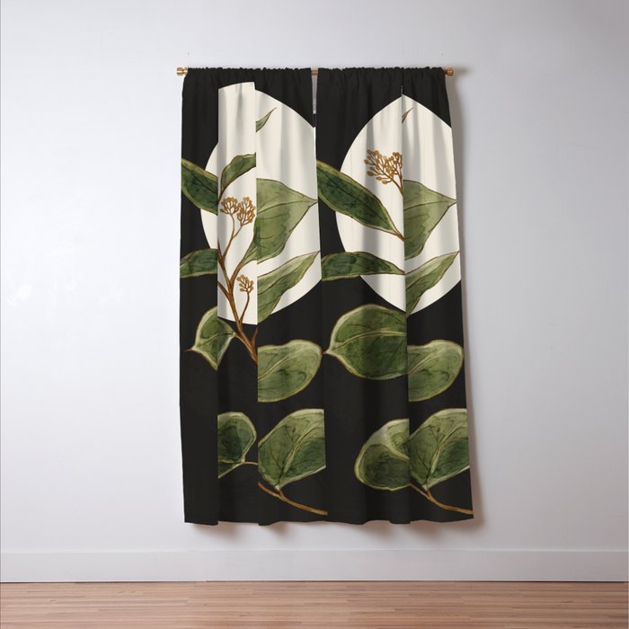 Beautiful Plant Leaves 1 Window Curtain Gallery Image 3