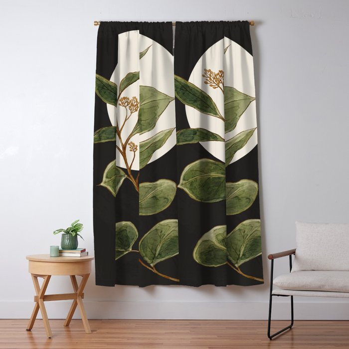 Beautiful Plant Leaves 1 Window Curtain Gallery Image 1