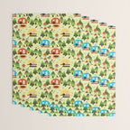 Caravan Campground Vacation Wrapping Paper Gallery Image 3