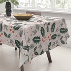 Holly-days . Light Blush Tablecloth Gallery Image 3