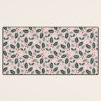 Holly-days . Light Blush Desk Mat Gallery Image 3