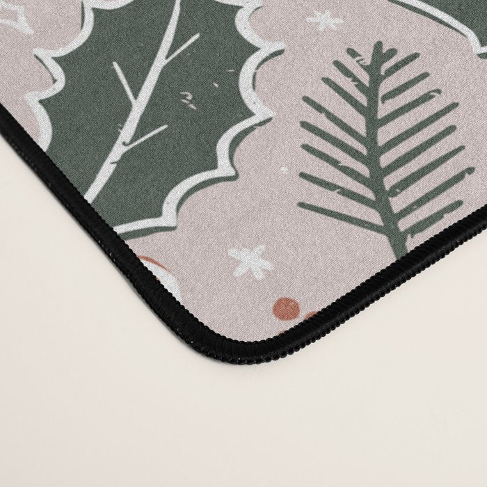 Holly-days . Light Blush Desk Mat Gallery Image 4