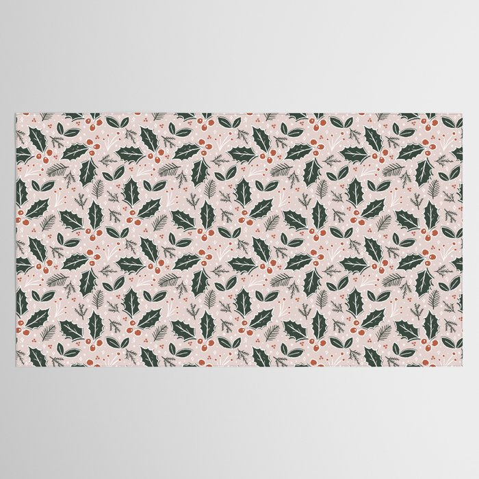 Holly-days . Light Blush Tablecloth Gallery Image 2