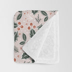 Holly-days . Light Blush Throw Blanket Gallery Image 3