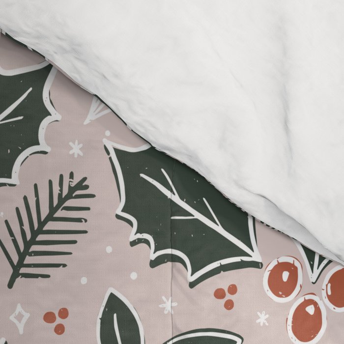 Holly-days . Light Blush Comforter Gallery Image 4