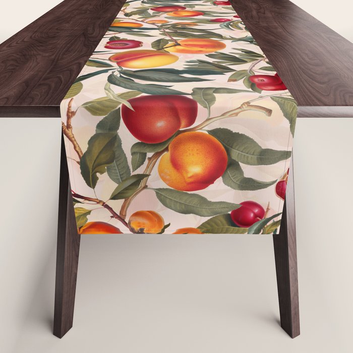 Vintage Fruit Pattern XXIII Table Runner Gallery Image 1