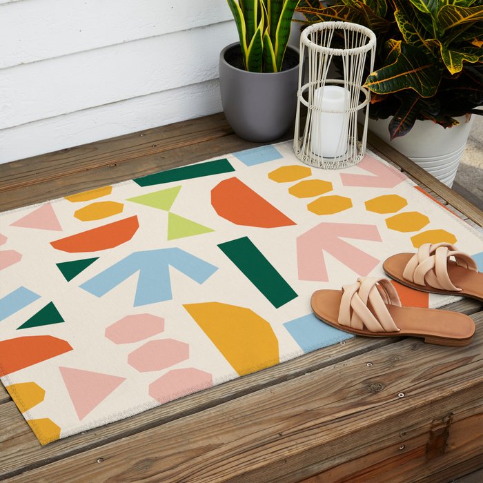 Geometrical abstract  Outdoor Rug Gallery Image 2