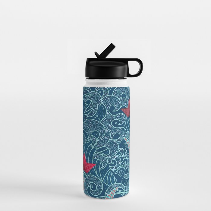 Octopus Ocean Playground Smaller Print Water Bottle