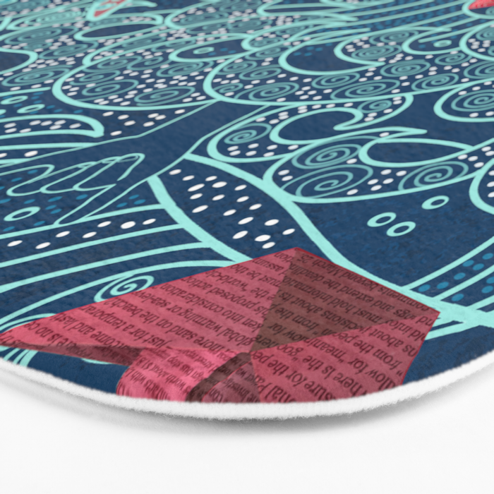 Octopus Ocean Playground smaller print Bath Mat Gallery Image 3