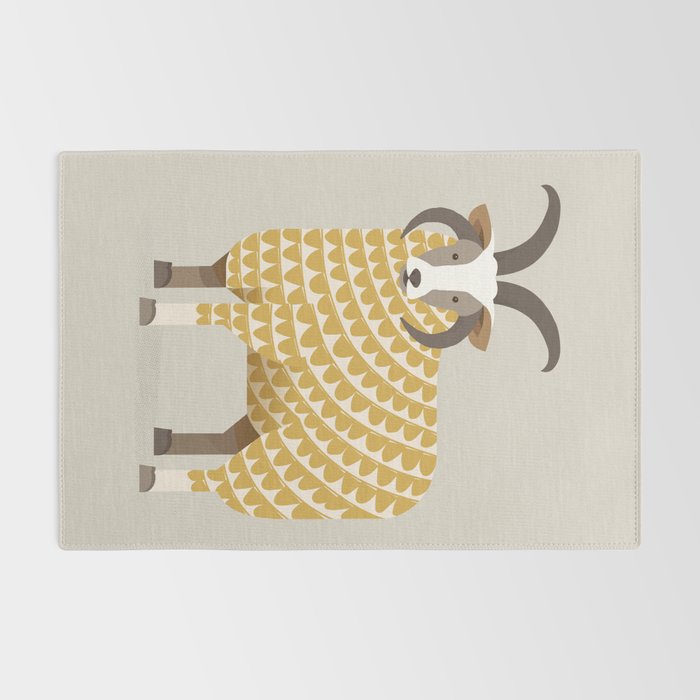 Whimsical Jacob Sheep Rug Gallery Image 2