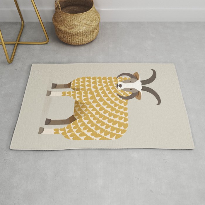 Whimsical Jacob Sheep Rug Gallery Image 1