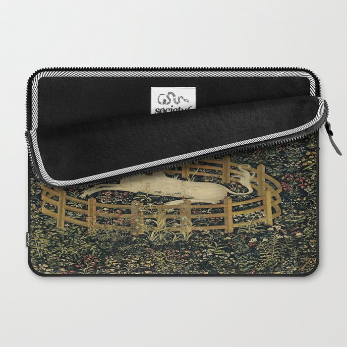The Unicorn Rests in a Garden (from the Unicorn Tapestries) Laptop Sleeve Gallery Image 2