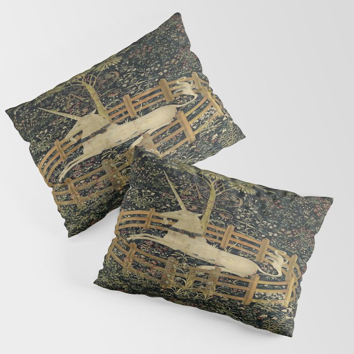 The Unicorn Rests in a Garden (from the Unicorn Tapestries) Pillow Sham Gallery Image 3