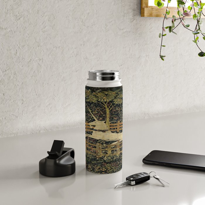 The Unicorn Rests in a Garden (from the Unicorn Tapestries) Water Bottle Gallery Image 4