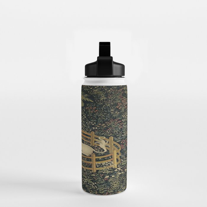 The Unicorn Rests in a Garden (from the Unicorn Tapestries) Water Bottle Gallery Image 2