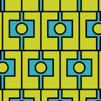 Mid Century Modern Rektangel Geometric Pattern Turquoise Lime Coffee Mug Gallery Image 2