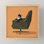 Cats on Chairs Collection - â4 Mini Art Print Gallery Image 1