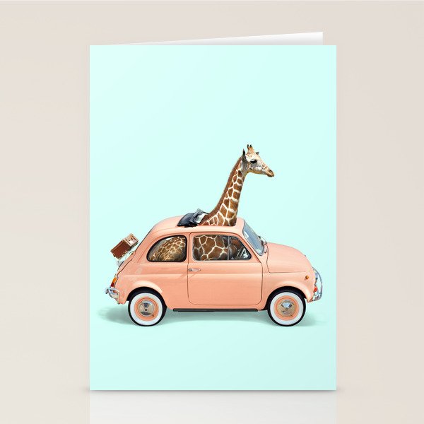 GIRAFFE CAR Stationery Card Gallery Image 2