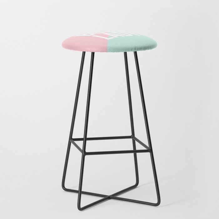 Boss Lady - Pastel Pink and Aqua #bosslady #society6 #typography Stool Gallery Image 1