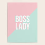 Boss Lady - Pastel Pink and Aqua #bosslady #society6 #typography Poster Gallery Image 4
