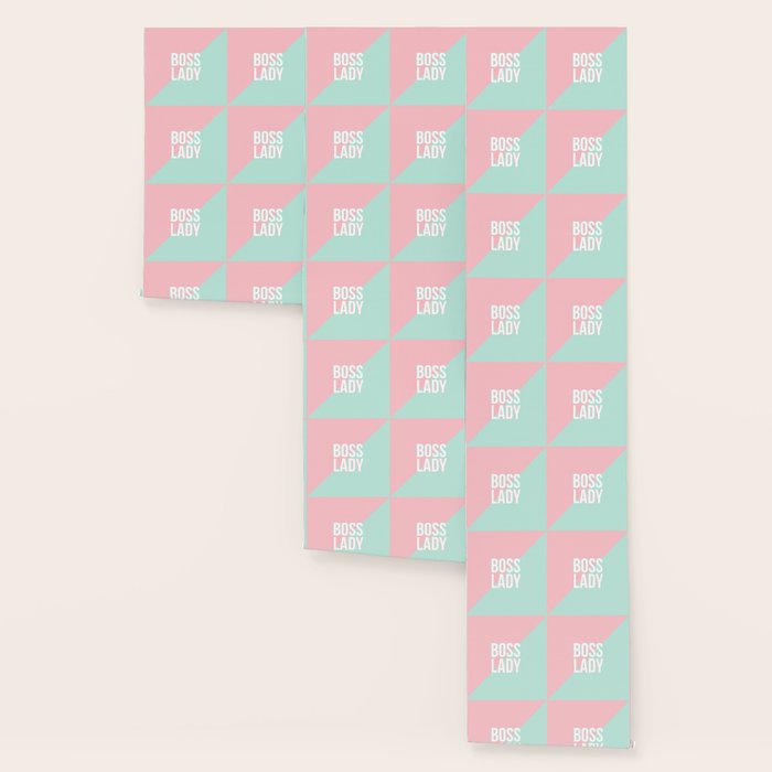 Boss Lady - Pastel Pink and Aqua #bosslady #society6 #typography Wallpaper Gallery Image 3