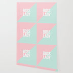 Boss Lady - Pastel Pink and Aqua #bosslady #society6 #typography Wallpaper Gallery Image 2