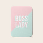 Boss Lady - Pastel Pink and Aqua #bosslady #society6 #typography Bath Mat Gallery Image 1