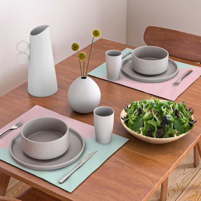 Boss Lady - Pastel Pink and Aqua #bosslady #society6 #typography Placemat Gallery Image 2