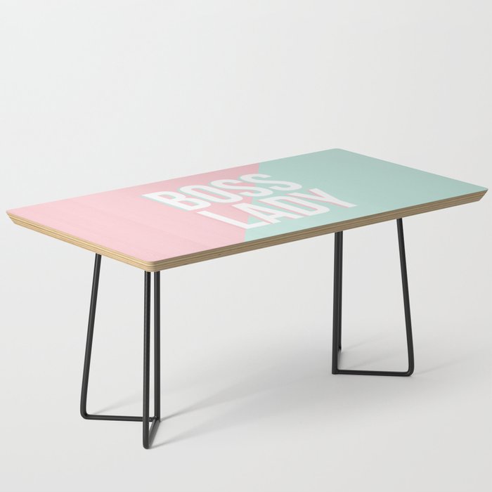 Boss Lady - Pastel Pink and Aqua #bosslady #society6 #typography Coffee Table Gallery Image 1