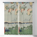 Cherry Blossoms on Spring River Ukiyo-e Japanese Art Window Curtain Gallery Image 5