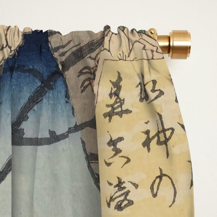Cherry Blossoms on Spring River Ukiyo-e Japanese Art Window Curtain Gallery Image 2