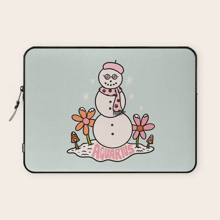 Aquarius Snowman Laptop Sleeve Gallery Image 1