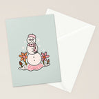 Aquarius Snowman Stationery Card Gallery Image 2