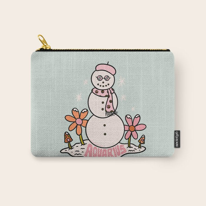 Aquarius Snowman Carry All Pouch Gallery Image 1