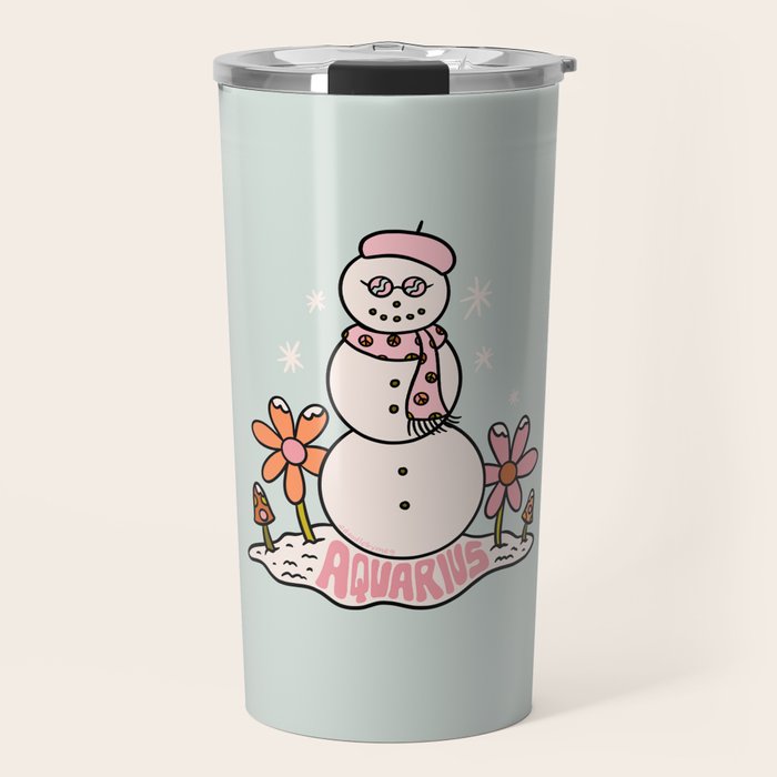 Aquarius Snowman Travel Mug Gallery Image 1