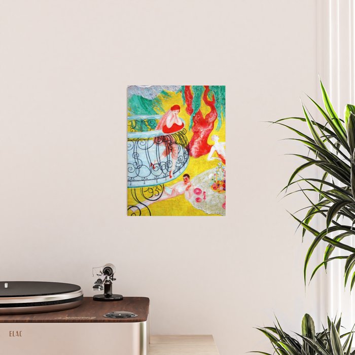 'Love Flight of a Pink Candy Heart' landscape painting by Florine Stettheimer Poster Gallery Image 2