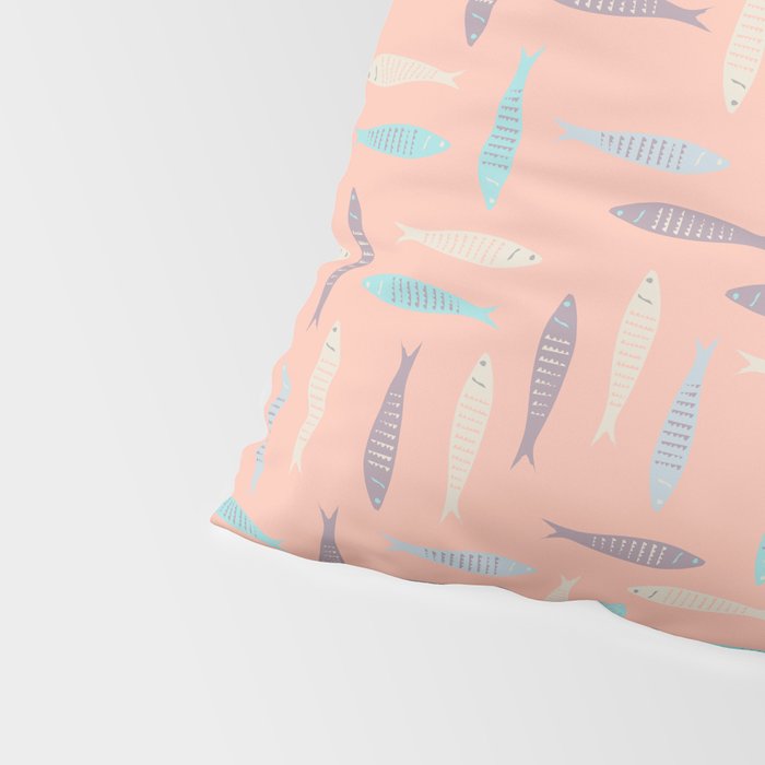 Sardines on Pink Pillow Sham Gallery Image 4