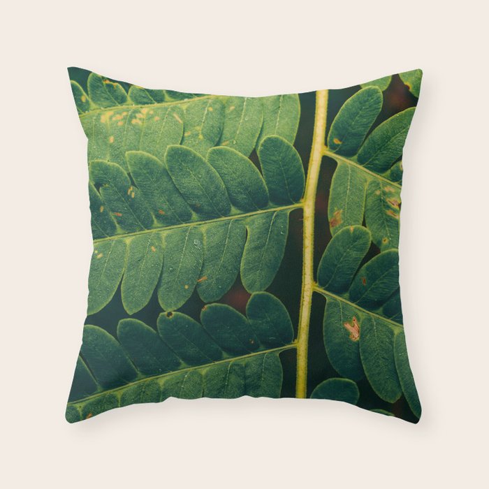 Summer Fern Detail Throw Pillow Gallery Image 6