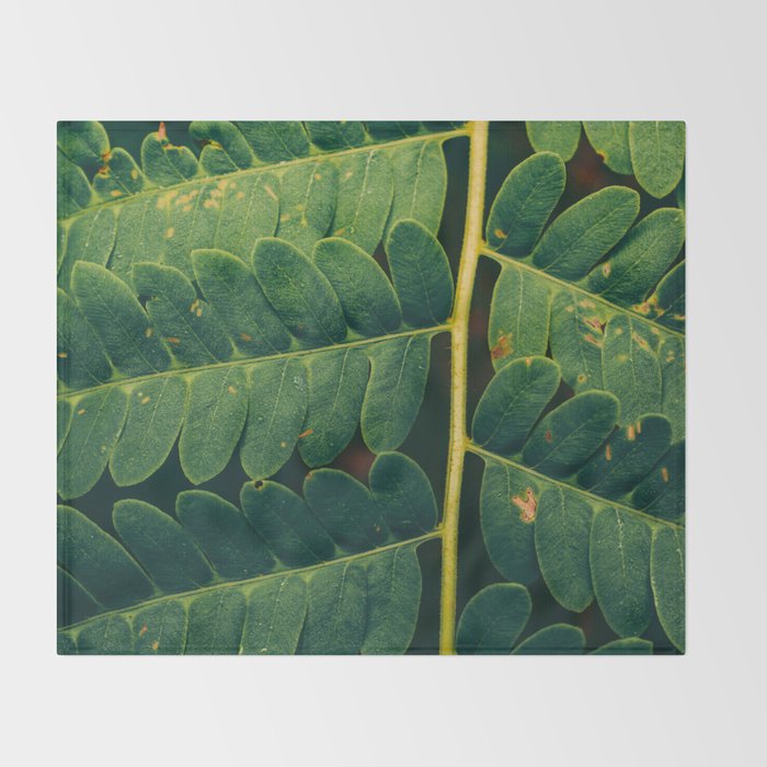Summer Fern Detail Throw Blanket Gallery Image 2