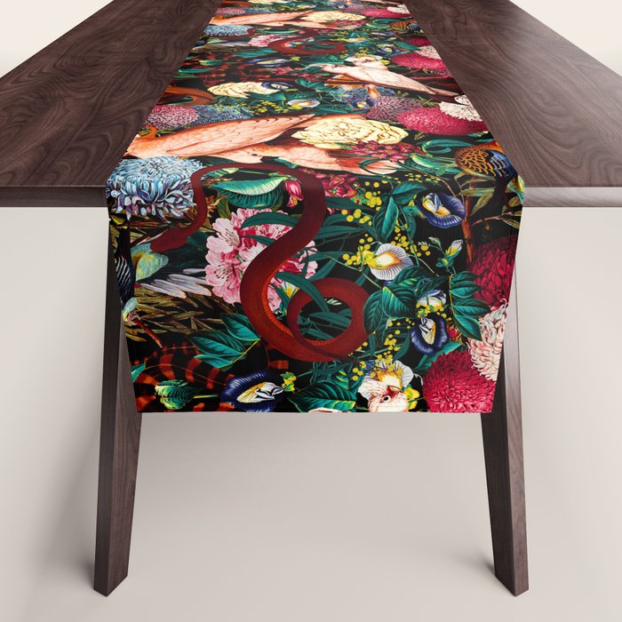 Floral and Animals pattern II Table Runner Gallery Image 1