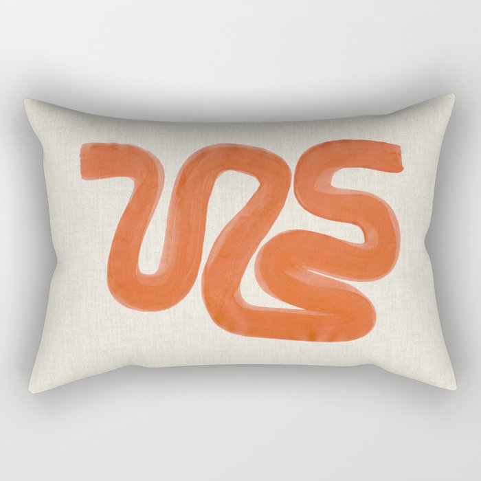 Orange Amazon River Rectangular Pillow Gallery Image 1