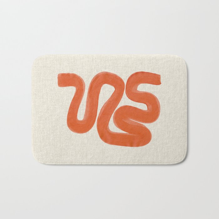 Orange Amazon River Bath Mat Gallery Image 1