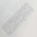 Abstract Herringbone, Striped Pattern, Gray and White Yoga Mat Gallery Image 1