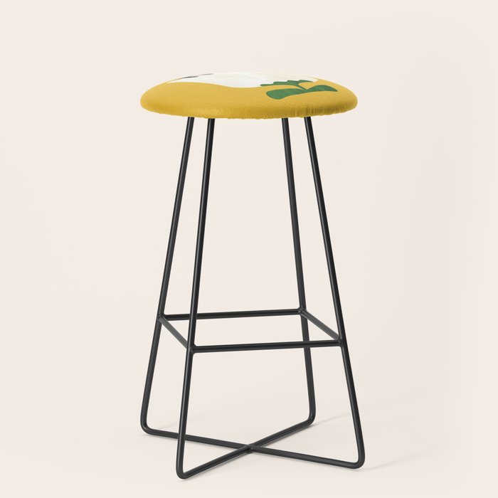Still life with cat and flower Stool Gallery Image 1