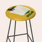 Still life with cat and flower Stool Gallery Image 2