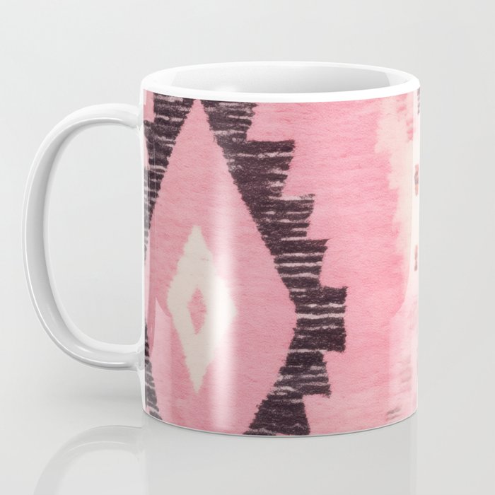 Moroccan Berber Rug Design No.60 - Multicolor, Pink Coffee Mug Gallery Image 3