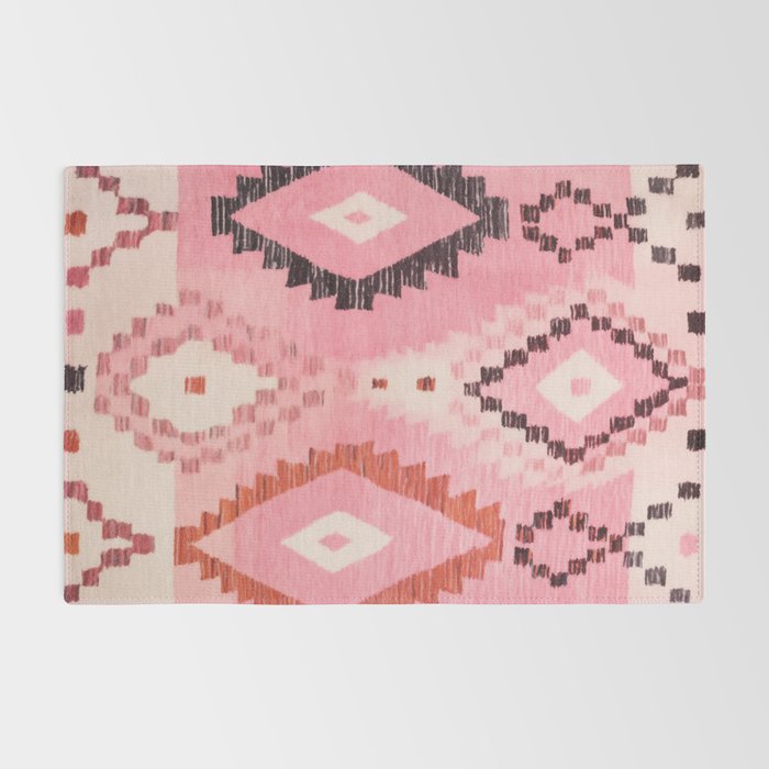 Moroccan Berber Rug Design No.60 - Multicolor, Pink Rug Gallery Image 2